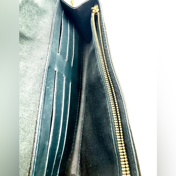 Auth Louis Vuitton Green Monogram Vernis Subset Boulevard Clutch Pouchette WOC - Picture 16 of 16